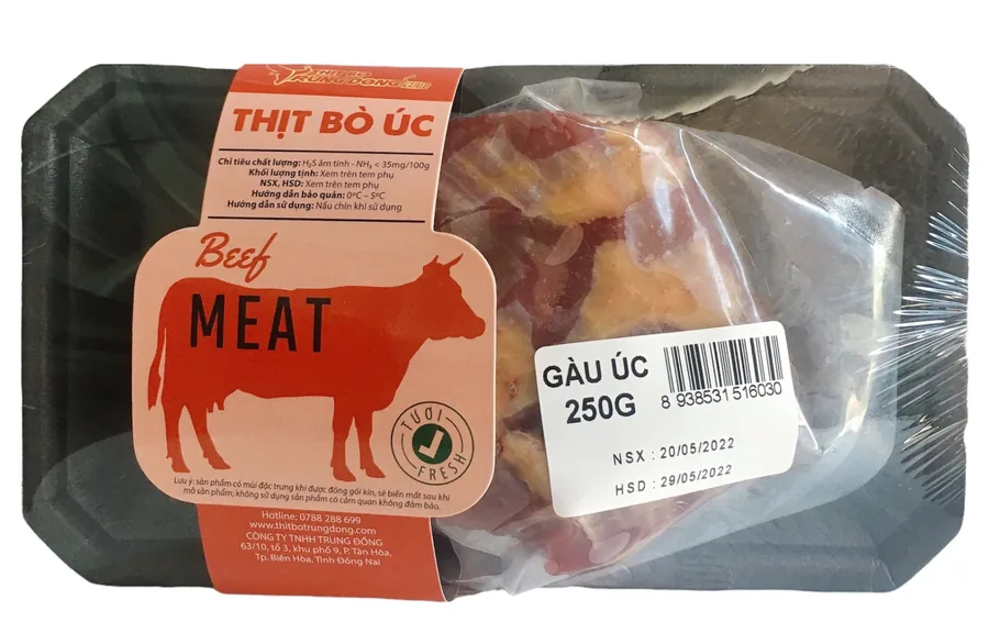 Gàu Bò Úc Tươi (khay 250 gram)