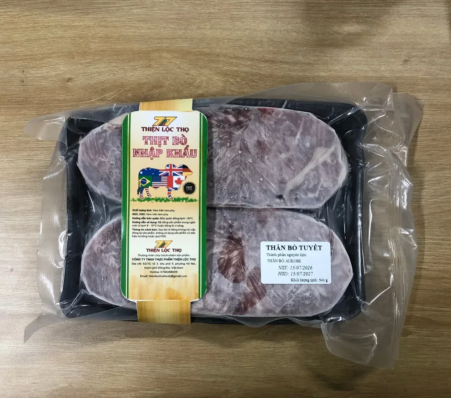 Thăn Bò Tuyết Cắt Steak Thiện Lộc Thọ