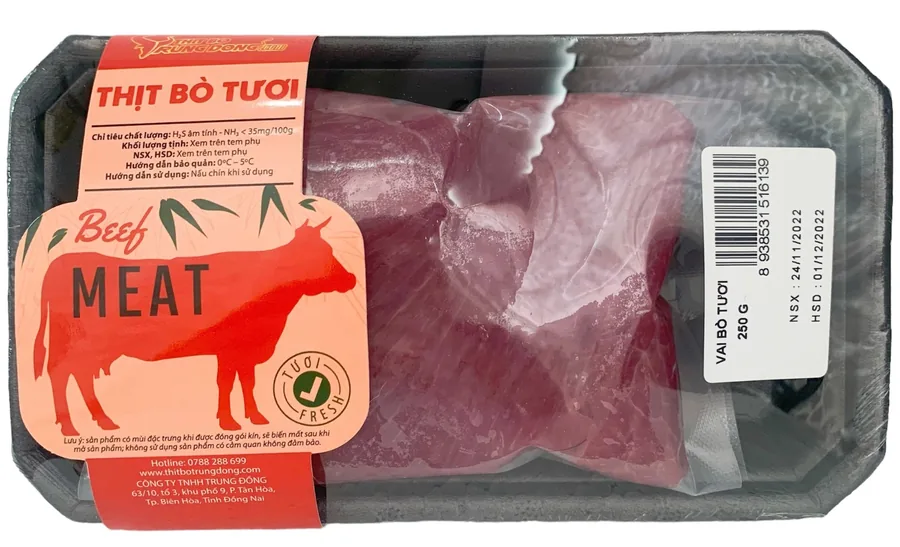 Vai Bò Việt Tươi (khay 250 gram)